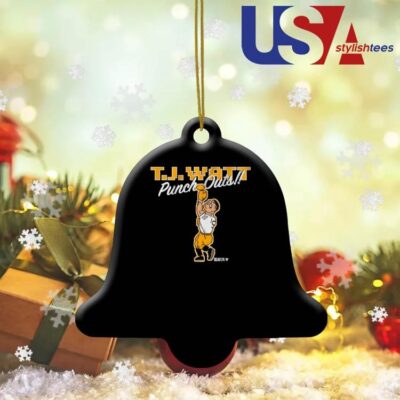 T.J. Watt Punch-Outs Ornament Ornament Bell