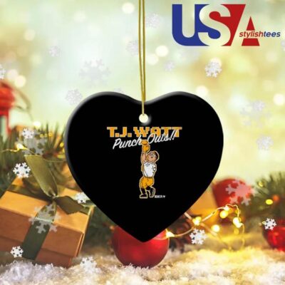 T.J. Watt Punch-Outs Ornament Ornament Heart