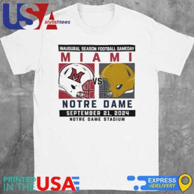 Notre Dame Fighting Irish vs Miami RedHawks Football Gameday September 21,2024 Matchup Shirt