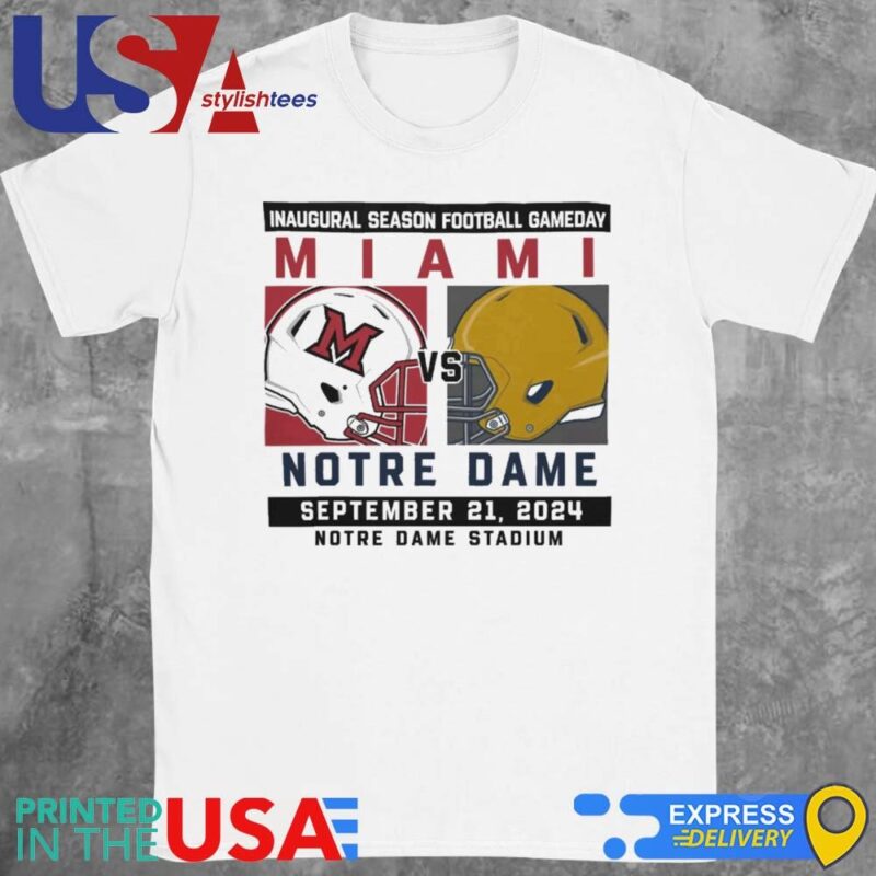 Notre Dame Fighting Irish vs Miami RedHawks Football Gameday September 21,2024 Matchup Shirt