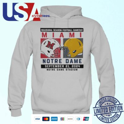 Notre Dame Fighting Irish vs Miami RedHawks Football Gameday September 21,2024 Matchup Hoodie