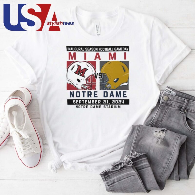 Notre Dame Fighting Irish vs Miami RedHawks Football Gameday September 21,2024 Matchup T-shirt