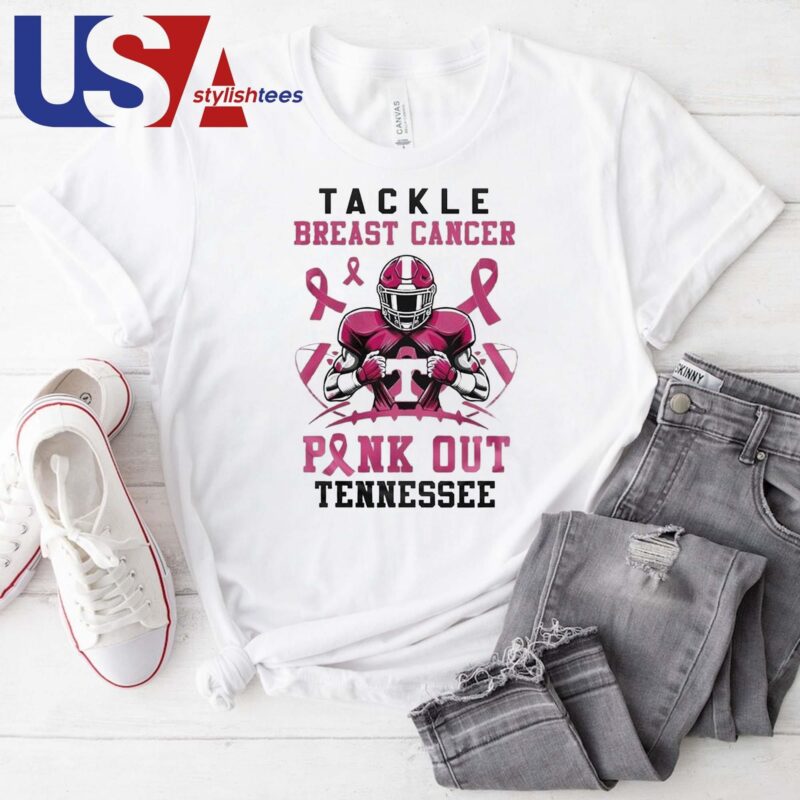 Tennessee Volunteers Tackle Breast Cancer Pink Out 2024 T-shirt