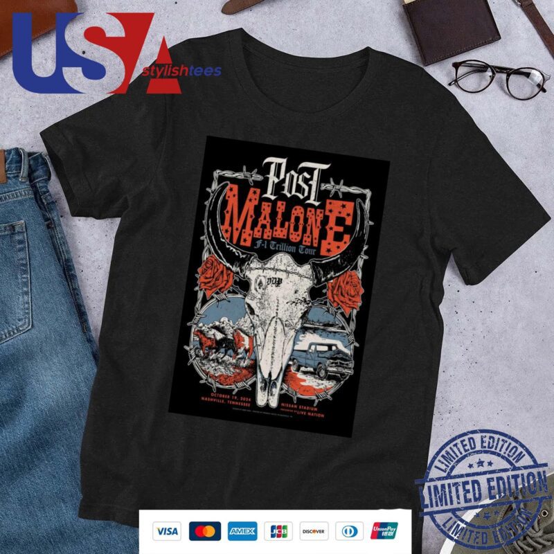 Post Malone October 19 2024 Nissan Stadium in Nashville TN Shirt