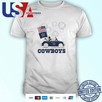 Snoopy And Woodstock Dallas Cowboys Football Happy 4th Of July 2024 Shirt