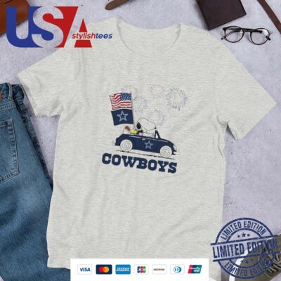 Snoopy And Woodstock Dallas Cowboys Football Happy 4th Of July 2024 Shirt