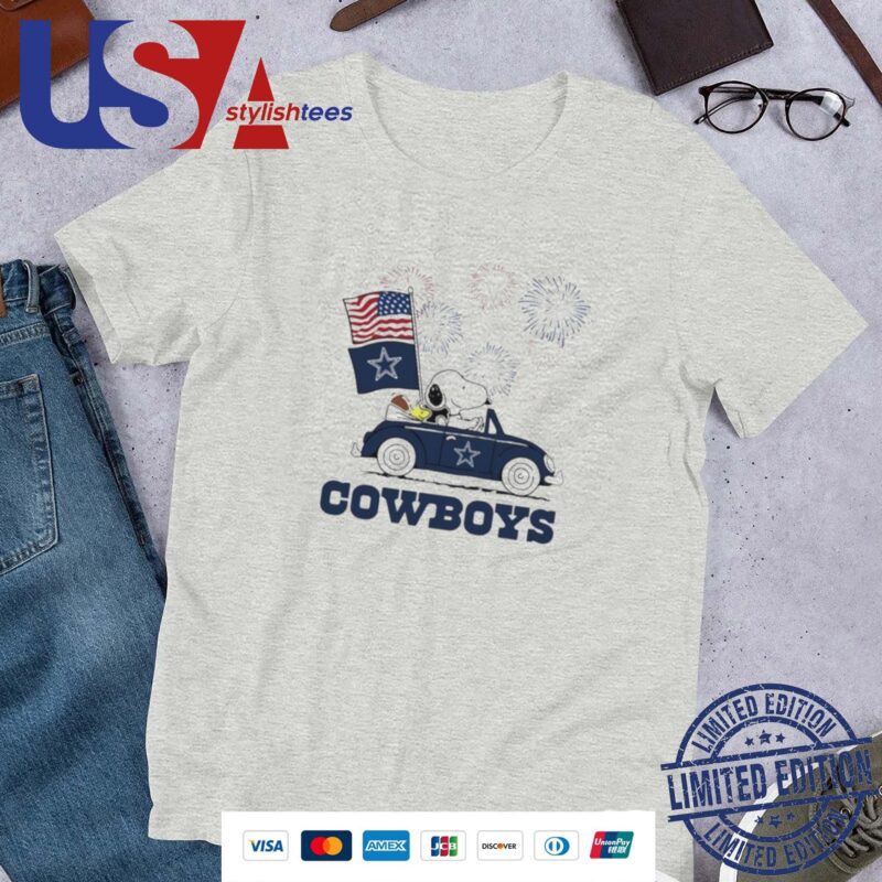 Snoopy And Woodstock Dallas Cowboys Football Happy 4th Of July 2024 Shirt