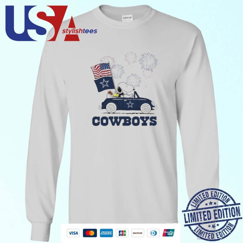 Snoopy And Woodstock Dallas Cowboys Football Happy 4th Of July 2024 Sweater