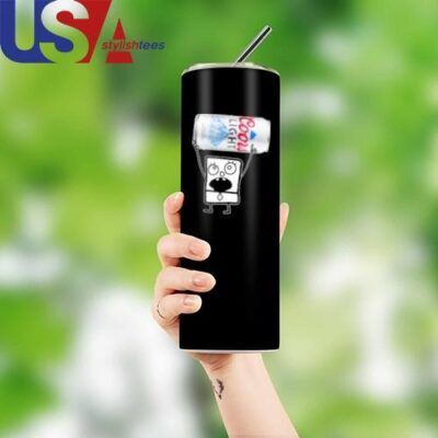 Doodlebob Coors Light Mug, Tumbler Tumbler 12oz Black