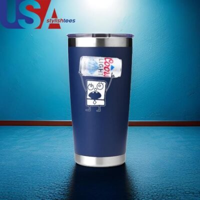 Doodlebob Coors Light Mug, Tumbler Tumbler 20oz Black