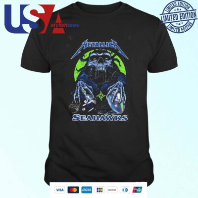 Skull Metallica Seattle Seahawks 2024 T-shirt
