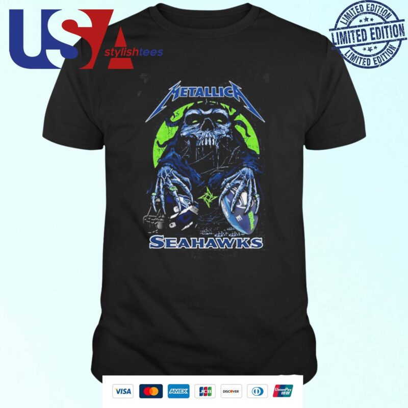 Skull Metallica Seattle Seahawks 2024 T-shirt