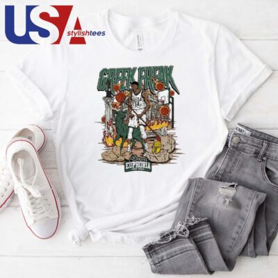 Original Giannis Antetokounmpo Greek Freak Milwaukee Bucks Fire 2024 Shirt