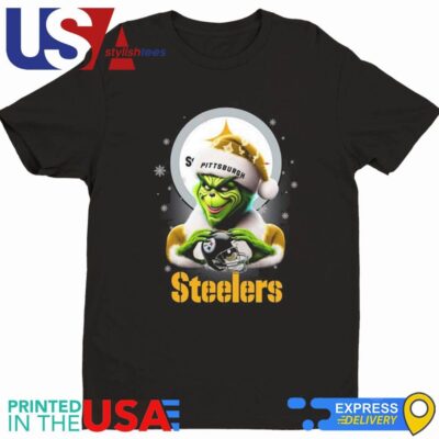 The Santa Grinch Love Pittsburgh Steelers NFL Merry Christmas 2024 Shirt