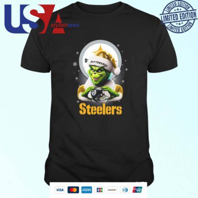The Santa Grinch Love Pittsburgh Steelers NFL Merry Christmas 2024 T-shirt