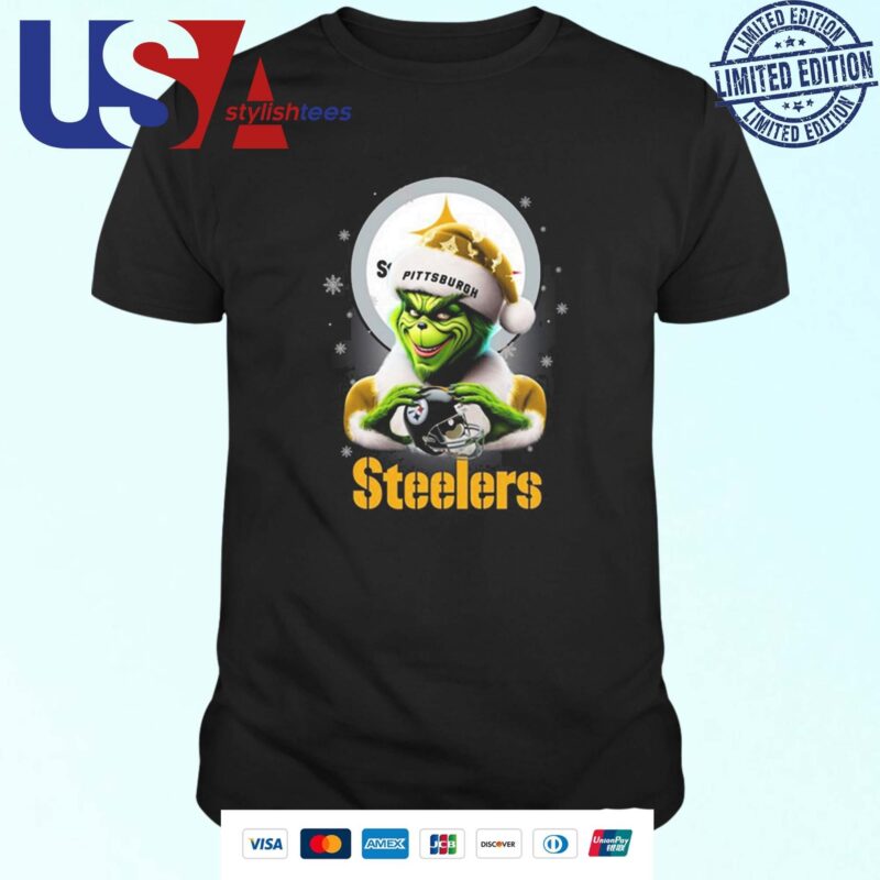 The Santa Grinch Love Pittsburgh Steelers NFL Merry Christmas 2024 T-shirt