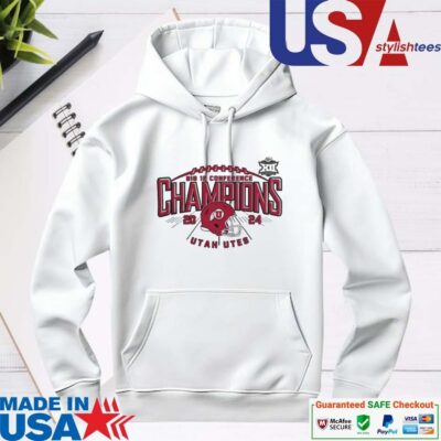 Official Utah Utes 2024 Big 12 Conference Football Champions hoodie