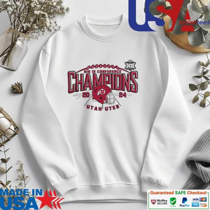 Official Utah Utes 2024 Big 12 Conference Football Champions sweater