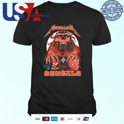 Skull Metallica Cincinnati Bengals 2024 T-shirt