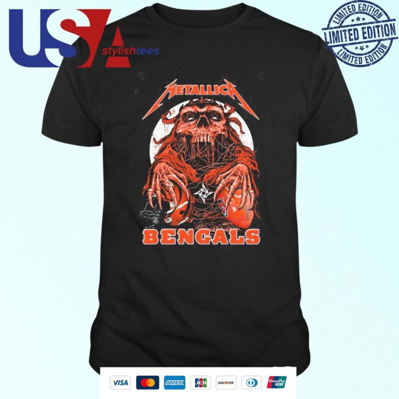 Skull Metallica Cincinnati Bengals 2024 T-shirt