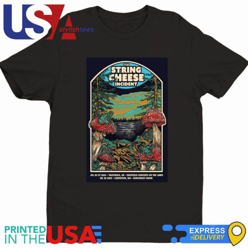 The String Cheese Incident July 25-27 28 2024 Troutdale OR And Carnation WA T-Shirt