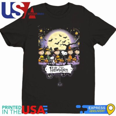 Snoopy Charlie Brown Peanuts And Happy Halloween Shirt