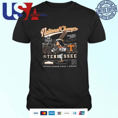 Tennessee Volunteers Baseball 2024 College World Series National Champions Smokey Rocky Top T-shirt