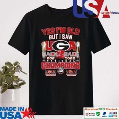 Official Yes I'm Old But I Saw Georgia Bulldogs Back To Back National Champions Shirt