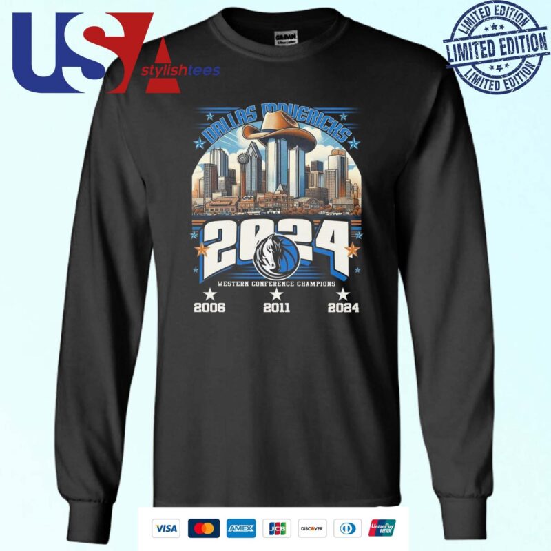 Official Dallas Mavericks NBA 2006-2024 Western Conference Finals Champions Skyline City Sweater