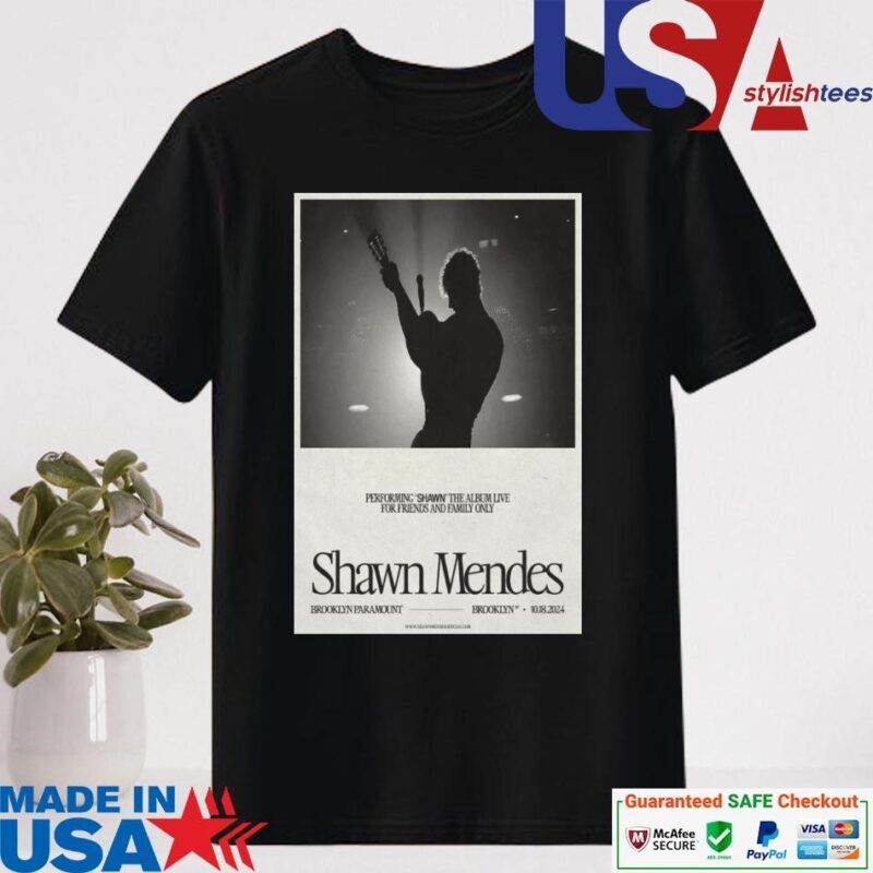 Official Shawn Mendes In Brooklyn, NY On October 18, 2024 Tour Shirt