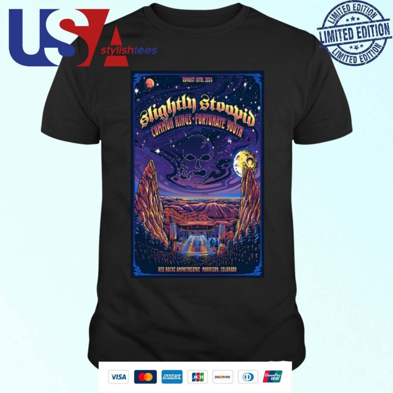 Slightly Stoopid August 10 2024 Red Rocks Amphitheatre Tour T-shirt