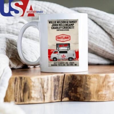 Outlaw Music Festival BankNH Pavilion in Gilford NH September 20 2024 Mug, Tumbler Mug White 11oz