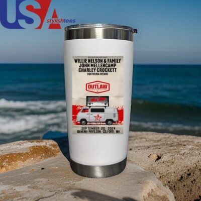 Outlaw Music Festival BankNH Pavilion in Gilford NH September 20 2024 Mug, Tumbler Tumbler 20oz White