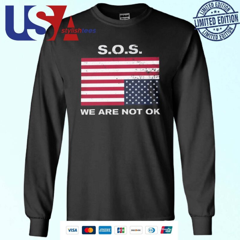 Official SOS We Are Not Ok US Flag Sweater