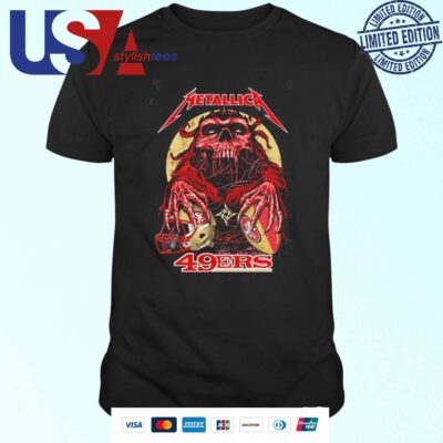 Skull Metallica San Francisco 49ers 2024 T-shirt
