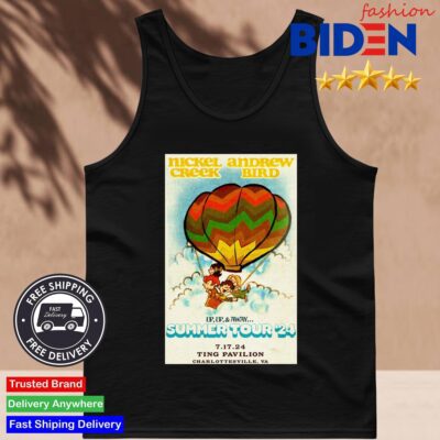 Nickel Creek And Andrew Bird July 7 2024 Ting Pavilion Charlottesville VA Tank Top
