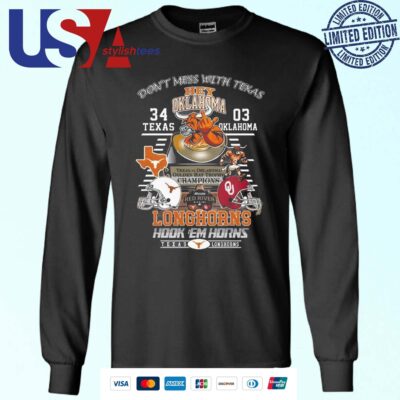 Texas LongHorns 34-03 Oklahoma Golden Hat Champions Score Don't Mess With Texas Sweater