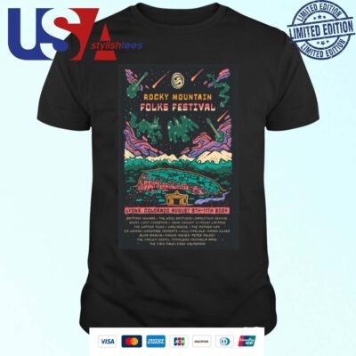 Rocky Mountain Folks Festival Aug 9-11 2024 Lyons CO T-shirt