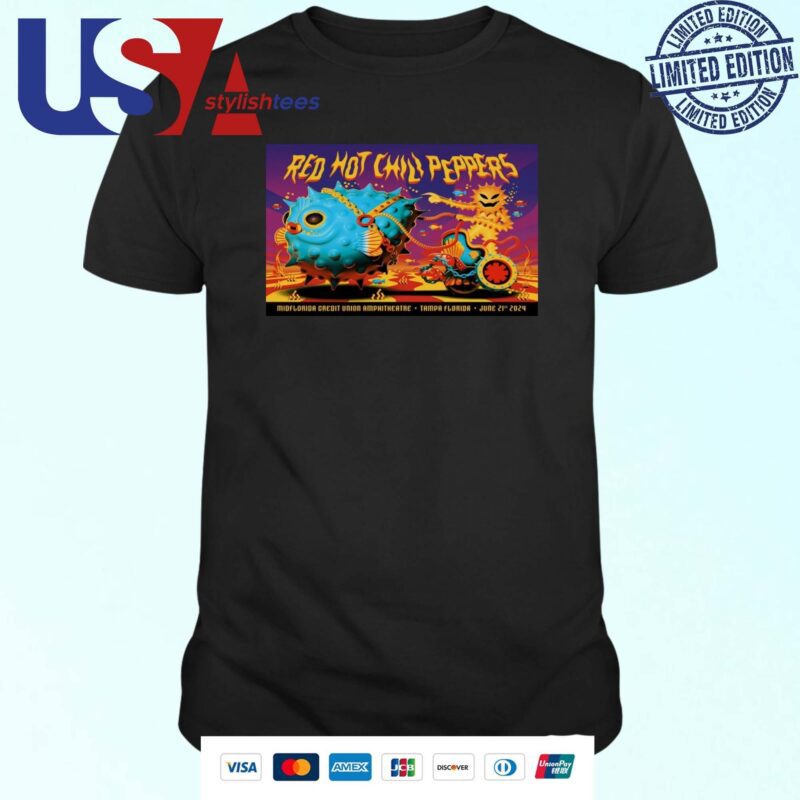 Official Red Hot Chili Peppers At MidFlorida Credit Union Amphitheatre In Tampa, FL On June 21 2024 T-shirt