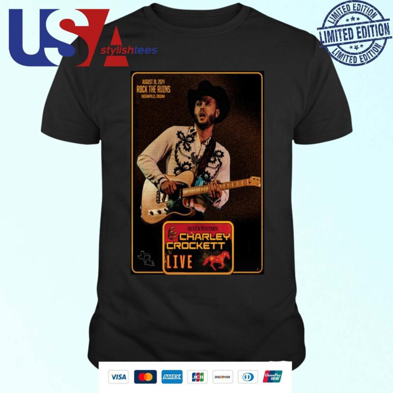 Charley Crockett Rock The Ruins At Holliday Park in Indianapolis IN August 18 2024 T-shirt