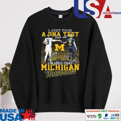 Official I Just Took A DNA Test Turn Out I'm 100 That Michigan Wolverines Signatures sweater
