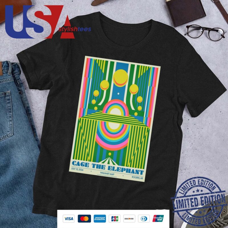 Official Cage The Elephant Walmart AMP Rogers AR July 15 2024 Shirt