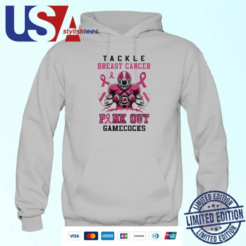 South Carolina Gamecocks Tackle Breast Cancer Pink Out 2024 Hoodie