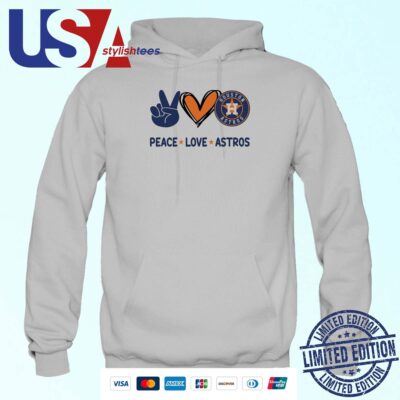 Peace Love Houston Astros MLB 2024 Hoodie