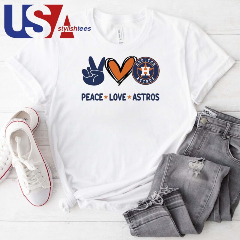 Peace Love Houston Astros MLB 2024 T-shirt