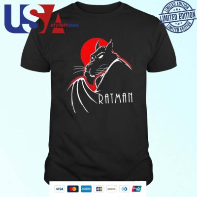 Ratman Splinter In The Style Of Batman T-shirt