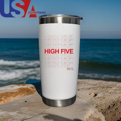 Tanner Smith High Five Spread Joy All Over The World Mug, Tumbler Tumbler 20oz White