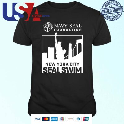 Official Navy Seal Foundation New York City Seal Swim T-shirt