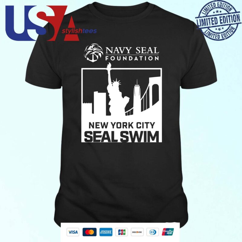 Official Navy Seal Foundation New York City Seal Swim T-shirt