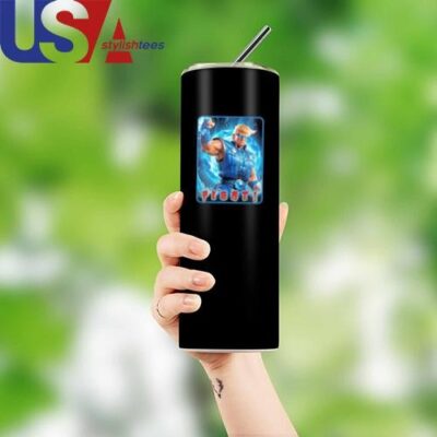 Trump Fight Style Mortal Kombat Mug, Tumbler Tumbler 12oz Black